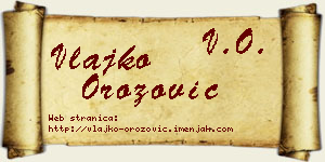 Vlajko Orozović vizit kartica